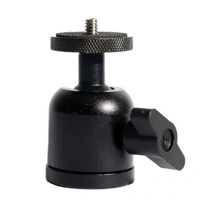 Abbildung von Stabiler Mini Kugelkopf Kugelgelenk für schwerere Anwendungen Schwerlast 1/4&quot; Schraube Ball Head 1/4 Zoll und 3/8 Gewinde Stativkopf