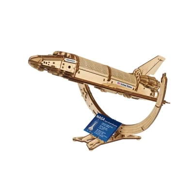 Abbildung von UGEARS NASA Raumfähre Discovery modellbausatz für Erwachsene 3D Holzpuzzle holz im Maßstab 1:96 Raumschiff modelle zum bauen DIY Raumschiffmodell mit detaillierter Mechanik