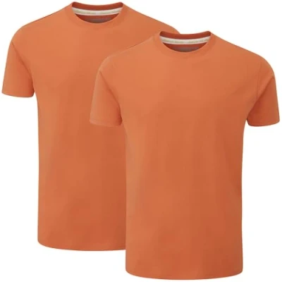 Abbildung von Charles Wilson 2er Packung T Shirts mit Rundhalsausschnitt (XXL, Tangerine (0824))
