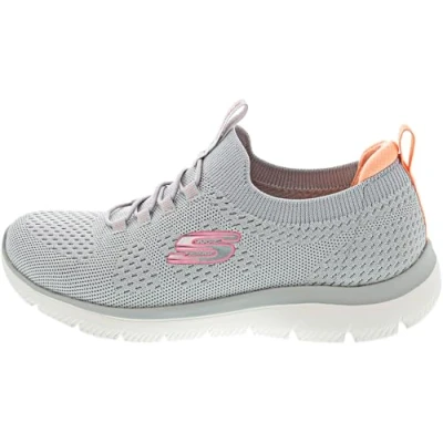 Abbildung von Skechers Summits Top Player Damen Sneaker, Gray Knit Pink Coral Trim, 37 EU