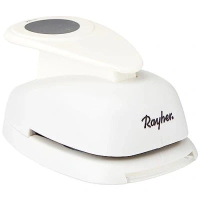 Abbildung von Rayher Hobby 8960500 Motivstanzer Rund/Kreis, ø 4,45 cm 1 3/4 Zoll, geeignet für Papier/Karton bis zu 200g/m², Transparente