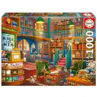 Abbildung von Educa Puzzle von 1000 Teilen für Erwachsene Bibliothek. Messen: 68 x 48 cm. Beinhaltet die puzzlekleber FixPuzzle. Seit 14 Jahren (19925)