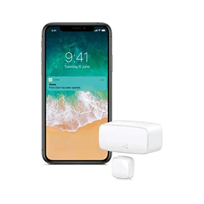 Abbildung von Eve Door &amp; Window (Apple Home) Smarter Kontaktsensor für Türen Fenster, Sensor zum energiesparenden Heizen, Mitteilungen (offen/zu), automatische Aktivierung von Leuchten Geräten, Thread