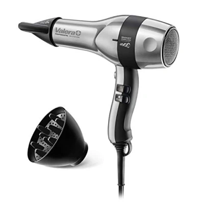 Abbildung von Valera, Swiss Silent Jet 8700, Professioneller Haartrockner, leicht &amp; leise, leistungsstarker Motor, 3 Temperaturstufen, Ionen Generator, verdrehsicheres Super Flex Kabel, 2400 W, Grau Schwarz