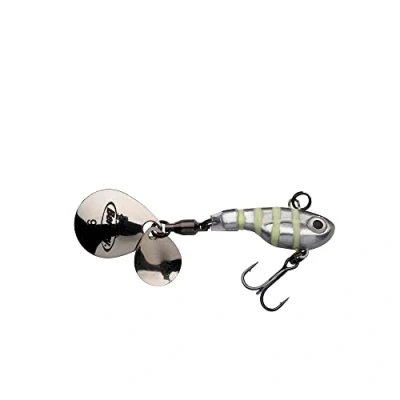 Abbildung von Berkley Pulse Spintail Perch Barsch Angelköder, 7.5 cm 21 g, Glow Silver Zebra