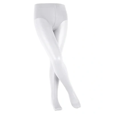 Abbildung von FALKE Unisex Kinder Strumpfhose Pure Matt 30 DEN K TI transparent einfarbig 1 Stück, Weiß (White 2209), 152 164