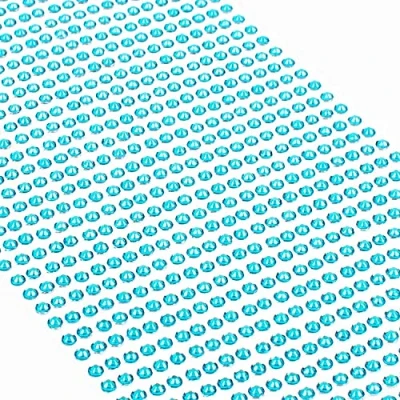 Abbildung von Movoja Hellblau Strasssteine runde Glitzersteine 1200 Stück Ø 3mm selbstklebend zum Verzieren und Basteln Schmucksteine aufkleben Steinchen Dekosteine Bastelsteine Blau