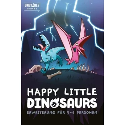 Abbildung von Unstable Games, Happy Little Dinosaurs Erweiterung für 5 6 Personen, Partyspiel, Kartenspiel, 2 Spieler, Ab 8+ Jahren, 30 60 Minuten, Deutsch, Mehrfarbig, Bunt