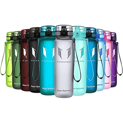 Abbildung von Super Sparrow Trinkflasche Tritan Wasserflasche 1000ml BPA frei Ideale Sportflasche Sport, Wasser, Fahrrad, Fitness, Uni, Outdoor Leicht, Nachhaltig