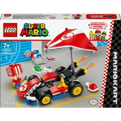 Abbildung von LEGO Super Mario: Mario Kart Standard Kart, Nintendo Sammlerstück, Geschenk für Kinder, lässt Jungen, Mädchen und Gamer ab 7 Jahren selbstständig Spielen, Abenteuer Spielzeug mit Toad Figur 72032