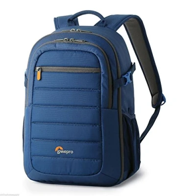 Abbildung von Lowepro Tahoe 150 Rucksack für Kamera mit anpassbarem Innenraum, passend DSLR Objektiv, zusätzliches 10 Zoll Tablet, Blau, LP36893 PWW