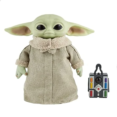 Abbildung von Mattel Disney Star Wars Spielzeug, The Child Plüschfigur, aus &#039;The Mandalorian&#039;, interagierend, mit Geräusch und Bewegungsfunktion, 28cm, Geschenke, Spielzeug ab 3 Jahre, GWD87