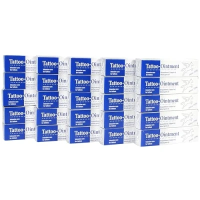 Abbildung von Pegasus Pro Tattoo Creme, 25er Set, je 25g, Tägliche Pflege &amp; Aftercare für Intensiven Tattooschutz, Feuchtigkeitsspendend Mit Cajeputöl, Weizenkeimöl und Dexpanthenol, Made in Germany