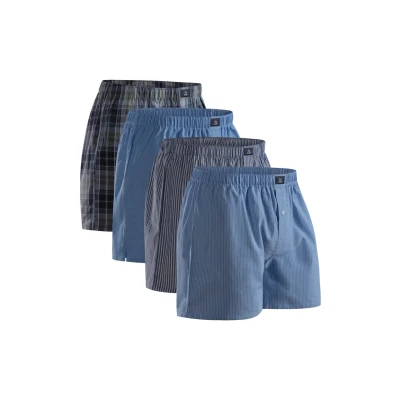 Abbildung von Danish Endurance 4 PACK Casual Boxershorts, Herren, Größe: Large, Multicolor assorted blue stripes mix