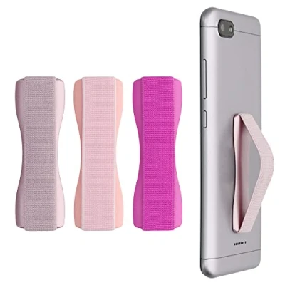 Abbildung von kwmobile Smartphone Fingerhalter 3 Set Handy Halter Griff Halterung Einhandbedienung 3X Handyhalter in Rosa Pink Rosegold
