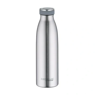 Abbildung von TC BOTTLE 0,50l, stainless steel mat, Thermosflasche aus Edelstahl, 12 h heiß / 24 kalt, absolut dicht für Schule, Büro, by THERMOS, direkt Edelstahl trinken, Wasserflasche kohlensäurefest