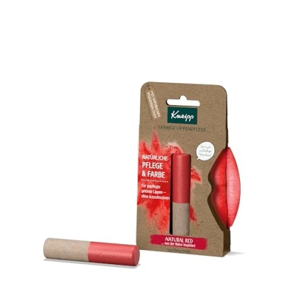 Abbildung von Kneipp Farbige Lippenpflege Natural Red, natürliche Pflege &amp; Farbe für gepflegte getönte Lippen 35 g