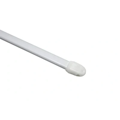 Abbildung von GARDINIA Vitragestange flachoval, Ausziehbar, Gardinenstange ohne Bohren und Schrauben, Metall / Kunststoff, Weiß, 30 50 cm, 2 Stück