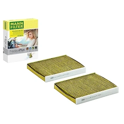 Abbildung von MANN FILTER FP 2533 2 Innenraumfilter FreciousPlus Biofunktionaler Pollenfilter (2er Set) Für PKW