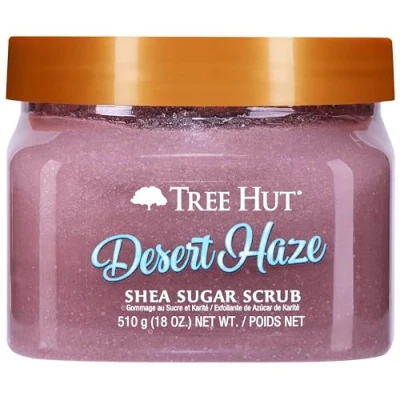 Abbildung von Tree Hut Desert Haze Shea Sugar Scrub Peeling Körperpeeling entfernt abgestorbene, trockene Haut für ein weiches und hydratisiertes Gefühl pflegende essentielle Körperpflege 532 ml