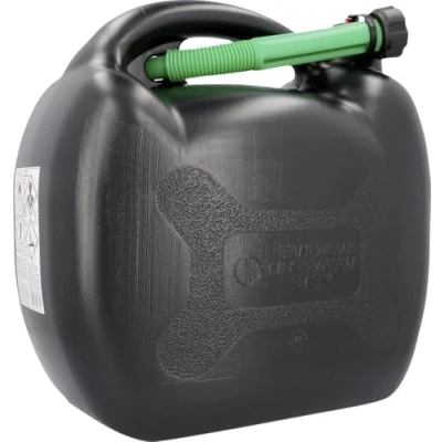 Abbildung von cartrend Benzinkanister, Kraftstoffkanister für Treibstoff aller Art, mit UN Zulassung, inklusive Ausgießer 20L Kunststoff schwarz, 11265