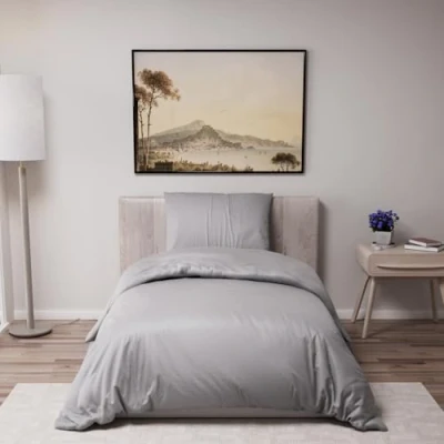 Abbildung von Dreamzie Bettwäsche Set 135x200 cm mit 1 Kissenbezügen 80x80 Anthrazit Bettbezug Einzelbett aus 100% Mikrofaser Zertifiziert ohne Chemikalien (Oeko TEX)