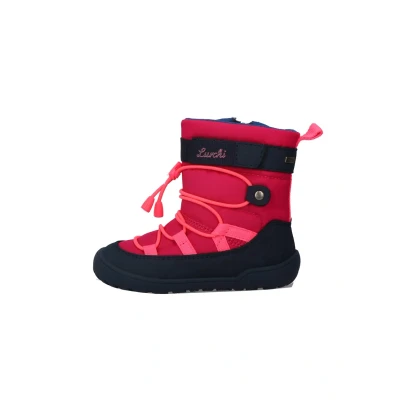 Abbildung von Lurchi JACE TEX Unisex Schnürstiefelette für Kinder, Größe: 31, Navy/pink Schuhe