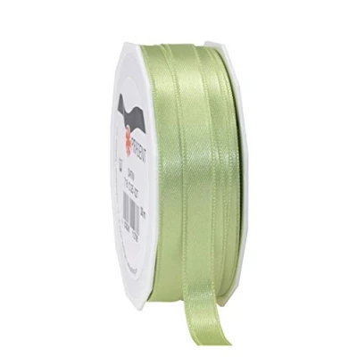 Abbildung von PRÄSENT C.E. Pattberg Satin pastellgrün, 25 m Satinband zum Einpacken von Geschenken, 10 mm Breite, Geschenkband Dekorieren &amp; Basteln, Dekoband, Anlass