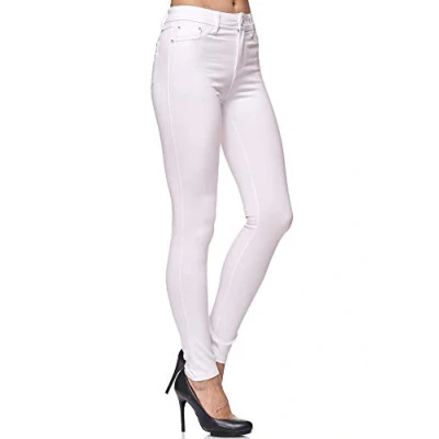Abbildung von Elara Damen Stretch Hose Skinny Fit Jegging Chunkyrayan H13 White 44 (2XL)