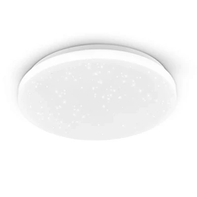 Abbildung von EGLO Deckenlampe Pogliola S, Ø 31 cm, Kristalleffekt LED Deckenleuchte, 1 flammige Wohnzimmerlampe aus Stahl und Kunststoff, Lampe weiß, Kinderzimmerlampe, Küchenlampe, Bürolampe, Flurlampe Decke