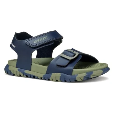 Abbildung von Geox Jungen J Fusbetto Bo Sandal, Navy Military, 34 EU