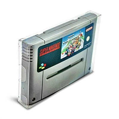 Abbildung von Link e : 10 X Kunststoff Schutzhulle, Box, Patronenhulse fur Spielekassette, Kompatibel mit der Super Nintendo, SNES, Famicom Konsole