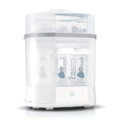 Abbildung von Chicco Modularer Dampfsterilisator 3 in 1, Babyflaschen Sterilisator, Einstellbarer für Babyflaschen, Mikrowelle, mit Konfigurationen, Schnelle und Einfache Anwendung