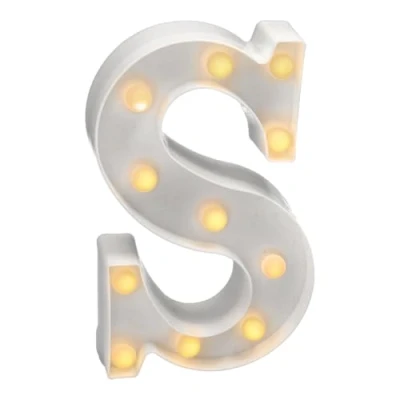 Abbildung von JANDEI Warmes Licht LED Zahlen und Buchstaben für Dekoration Atmosphäre, leuchtendes Herz, Nachtlichter, Geburtstage, Hochzeiten, Schaufenster. Sie funktionieren mit AA Batterien (S)