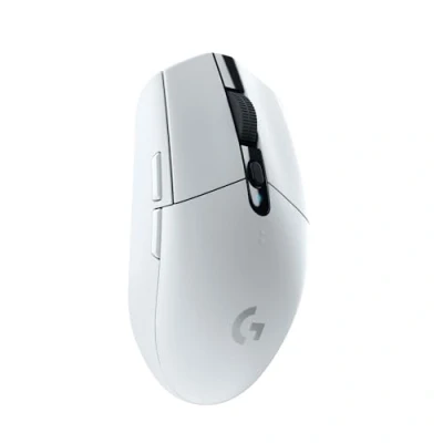 Abbildung von Logitech G305 LIGHTSPEED kabellose Gaming Maus mit HERO 12K DPI Sensor, Wireless Verbindung, 6 programmierbare Tasten, 250 Stunden Akkulaufzeit, Leichtgewicht, PC/Mac Weiß