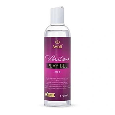 Abbildung von Vibratissimo Play Gel med 250 ml I Gleitmittel hautfreundlich Wasserbasierte Gleitgele Lubricant für Silikon Toys &amp; Latexkondome geeignet water based lubrication
