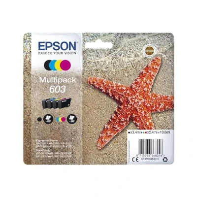 Abbildung von Epson Original 603 Tinte Seestern Multipack 4 farbig Standard, WF 2820DWF 2830DWF 2840DWF 2850DWF XP 2100 2150 3100 3150 4100 4150, ReadyPrint Flex Tintentarife