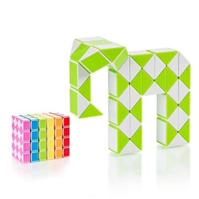 Abbildung von CUBIDI® Original Magic Snake 48 Blöcke Grün Knobelspiele für Kinder und Erwachsene Ideal als Mitgebsel Kindergeburtstag, Kindergeburtstag Gastgeschenke oder kleine Geschenke