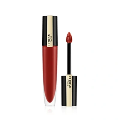 Abbildung von L&#039;Oréal Paris Flüssiger Lippenstift mit Matt Finish, Ultra leichter und hochpigmentierter Ink Lippenstift, Rouge Signature, Nr. 115 I Am Worth It, 1 x 7 ml
