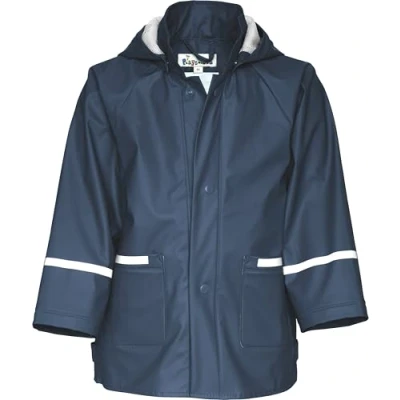 Abbildung von Playshoes Regenjacke Unisex Kinder Wind und wasserdicht Regenmantel Regenbekleidung, marine, 128