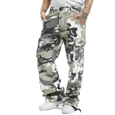 Abbildung von Brandit PURE Vintage Cargohose, Herren, Größe: 4XL, Snowcamo