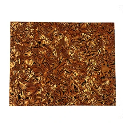 Abbildung von KAISH 25 x 20 cm selbstklebende Kratzplatte für Akustikgitarre, Plektrumschutz, Material Blatt, 10 Farben erhältlich. TigerStripe