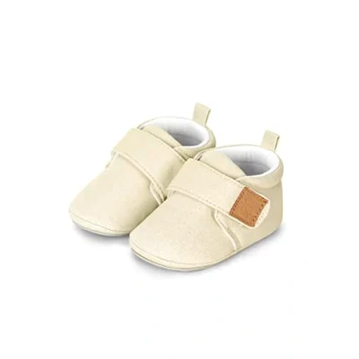 Abbildung von Sterntaler Baby Unisex Krabbelschuhe Babykrabbelschuh uni mit rutschfester Sternensohle beige, 19/20 EU