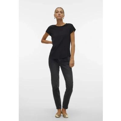 Abbildung von Vero Moda Vmbella Tshirt basic, Damen, Größe: XS, Black