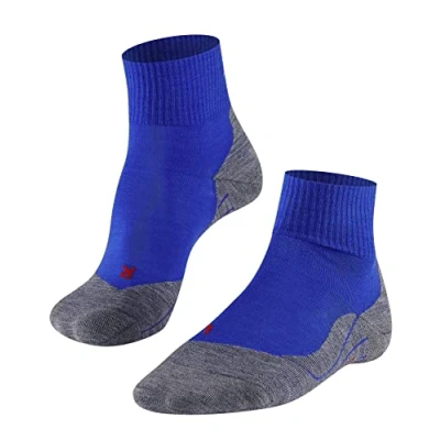 Abbildung von FALKE Herren Wandersocken TK5 Wander Short M SSO Wolle antiblasen dünn 1 Paar, Blau (Yve 6714), 44 45