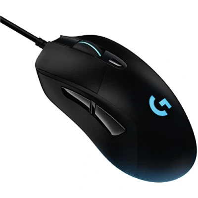 Abbildung von Logitech G403 HERO Gaming Maus mit 25K DPI Sensor, LIGHTSYNC RGB, geringes Gewicht von 87g und optionales 10g Gewicht, geflochtenes Kabel, PC/Mac Schwarz
