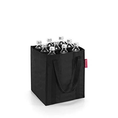 Abbildung von reisenthel bottlebag schwarz 9 Fächer, einfaches Recycling der Flaschen, Tragegurte