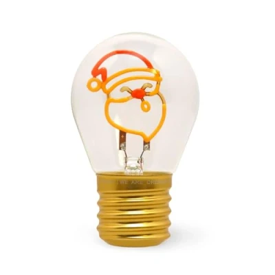 Abbildung von Legami Tischlampe in Glühbirnenform, nur für den Innenbereich, wiederaufladbar mit USB Kabel, kabellos, Santa Claus