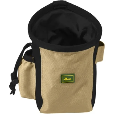 Abbildung von HUNTER Bugrino standard Gürteltasche, Futterbeutel, Leckerlitasche, für Training und Ausbildung, M, schwarz/beige