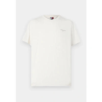 Abbildung von Tommy Jeans Linear Chest TEE Tshirt basic, Herren, Größe: 54, Oat